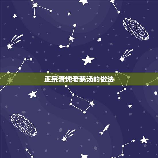 正宗清炖老鹅汤的做法,老鹅汤的做法大全 正宗清炖老鹅汤的做法,老鹅汤的做法大全