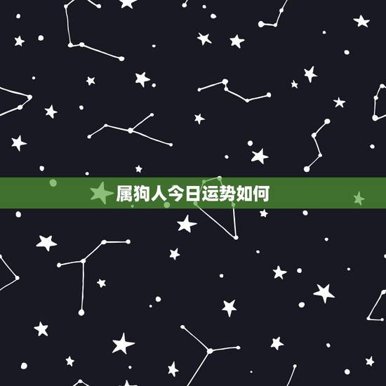 属狗人今日运势如何，属狗人今日运势