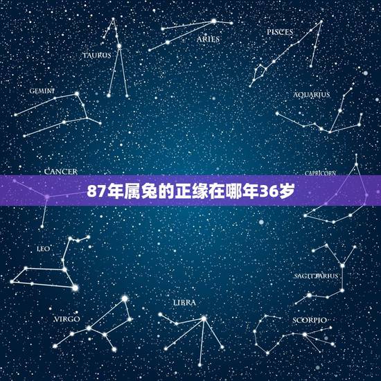 87年属兔的正缘在哪年36岁，兔年1987年婚姻好吗