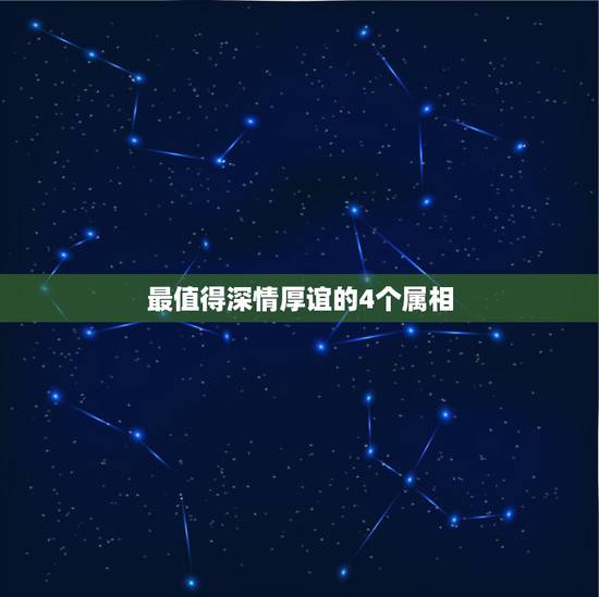 最值得深情厚谊的4个属相，十二生肖什么动物情深厚重