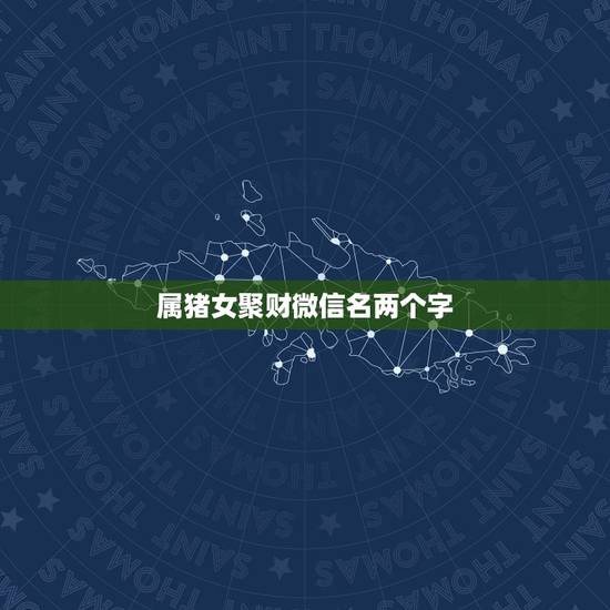 属猪女聚财微信名两个字，属猪女人微信名