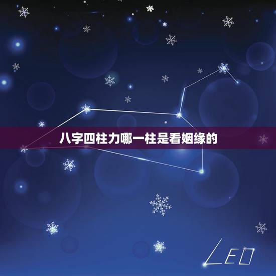 八字四柱力哪一柱是看姻缘的,八字中哪个是婚姻宫月柱还是日柱 八字四柱力哪一柱是看姻缘的,八字中哪个是婚姻宫月柱还是日柱