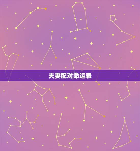 夫妻配对命运表,十二生肖男女婚配表 夫妻配对命运表,十二生肖男女婚配表