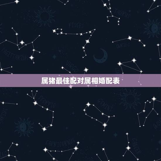 属猪最佳配对属相婚配表，属猪的和什么属相最配 属猪的属相婚配表