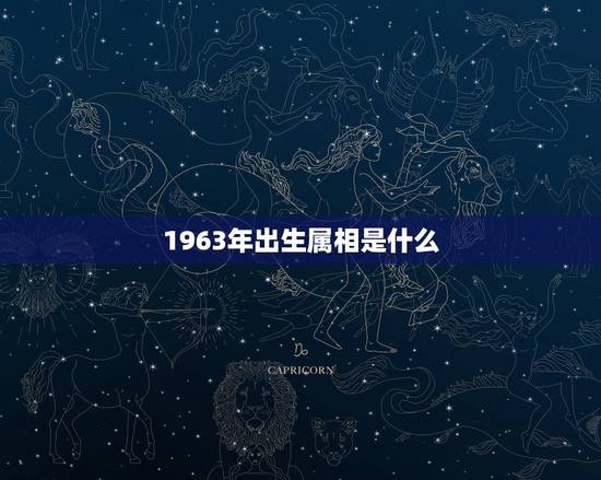 1963年出生属相是什么，1963年出生属相？
