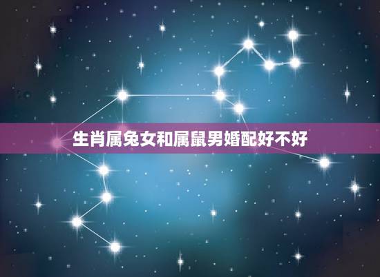 生肖属兔女和属鼠男婚配好不好,属鼠男和属兔女做夫妻相配吗 生肖属兔女和属鼠男婚配好不好,属鼠男和属兔女做夫妻相配吗