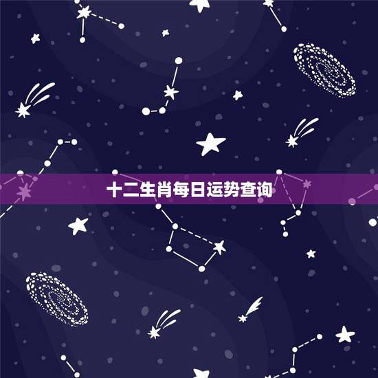 十二生肖每日运势查询，十二属相运程