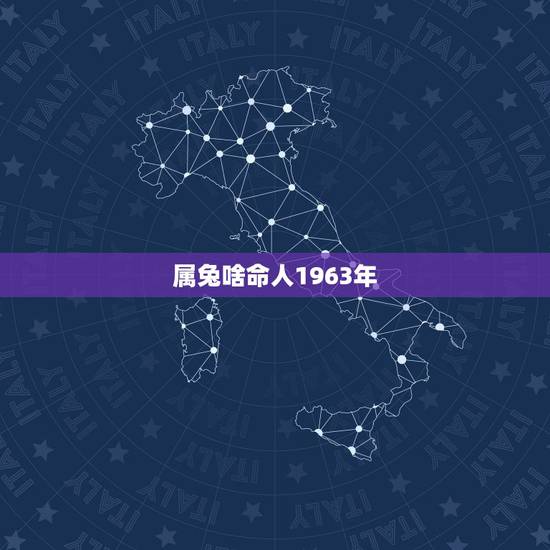 属兔啥命人1963年，63年属兔属什么命