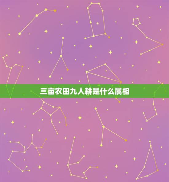 三亩农田九人耕是什么属相，三亩农田七人耕是什么生肖