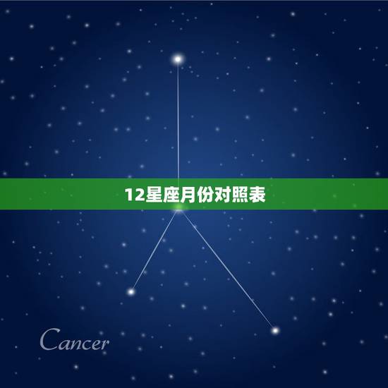 12星座月份对照表，星座月份对照表