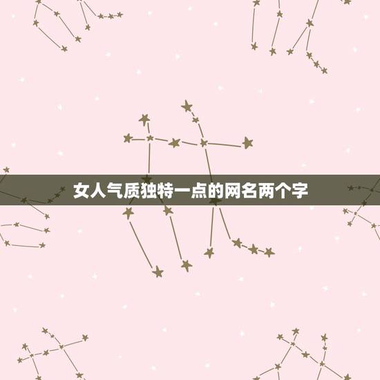 女人气质独特一点的网名两个字，两个字网名有气质的