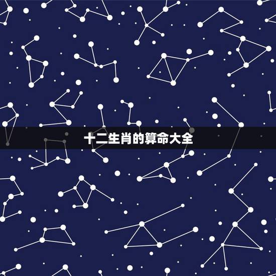 十二生肖的算命大全，生肖配对算命