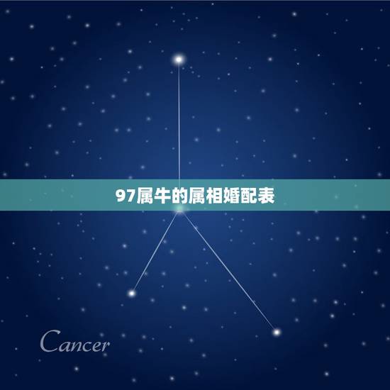 97属牛的属相婚配表，97属牛的属相婚配表女