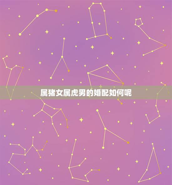 属猪女属虎男的婚配如何呢，男属虎女属猪婚配好吗