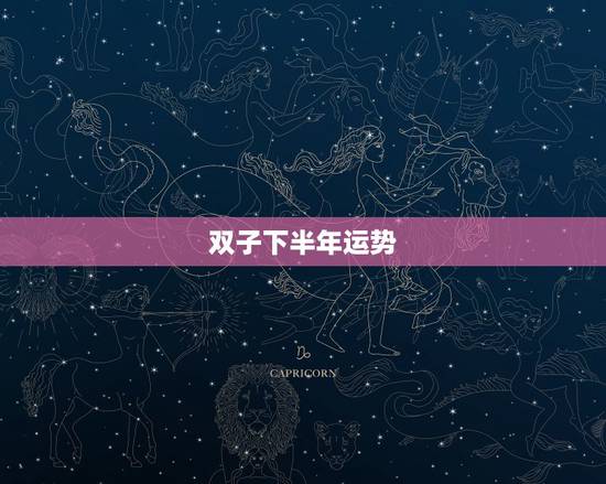 双子下半年运势，双子座今年运势~