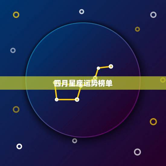 四月星座运势榜单，12星座运势排行榜