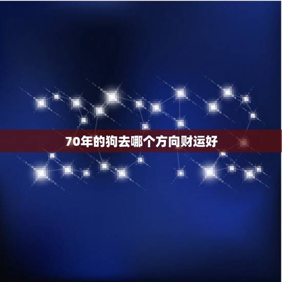 70年的狗去哪个方向财运好，男70属狗21年财运方位