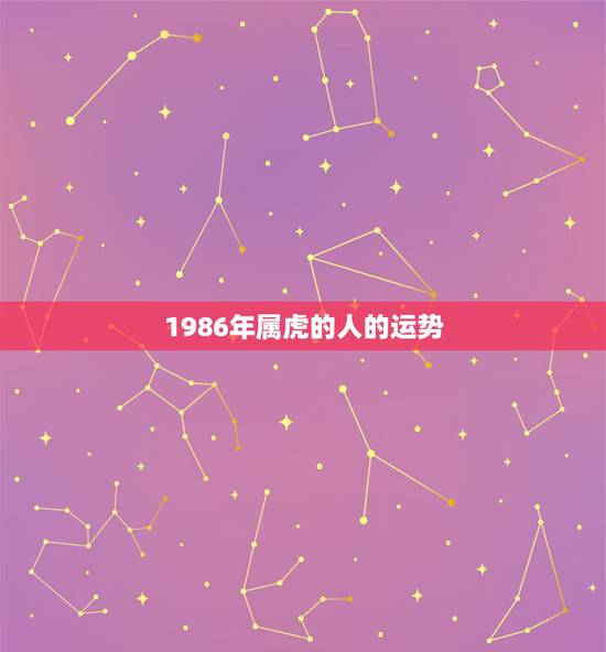 1986年属虎的人的运势，属虎的人2022 年的运势及运程