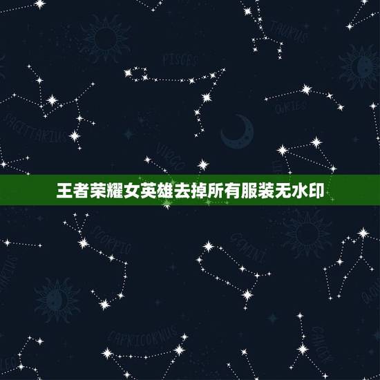 王者荣耀女英雄去掉所有服装无水印，王者女英雄去掉所有服装的样子