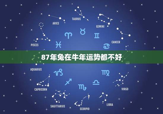 87年兔在牛年运势都不好，六三年属兔人逢牛年运势