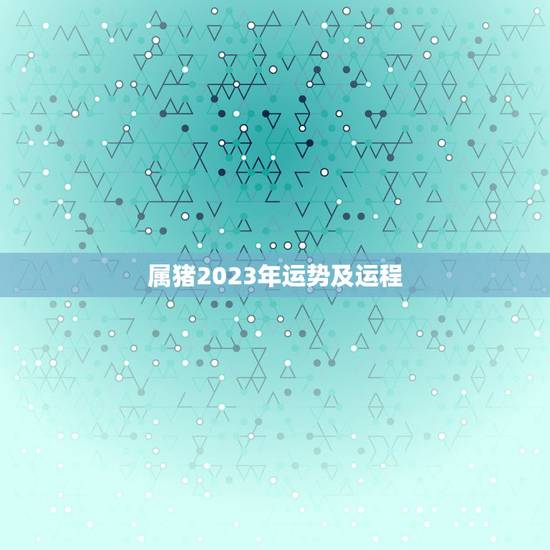 属猪2023年运势及运程，属猪人2023年运势运程每月运程