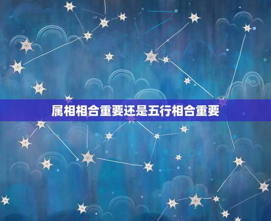 属相相合重要还是五行相合重要，五行相合还是属相相合