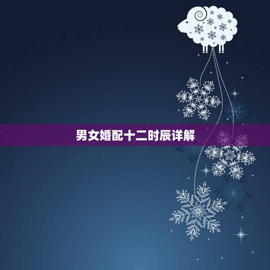 男女婚配十二时辰详解，时辰八字配对跪求答案