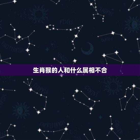 生肖猴的人和什么属相不合，属猴的和属什么的不和