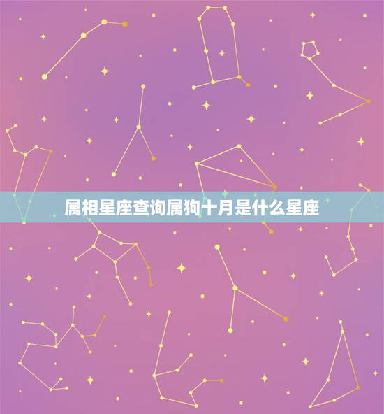 属相星座查询属狗十月是什么星座，有谁知道属狗的是什么星座十月份