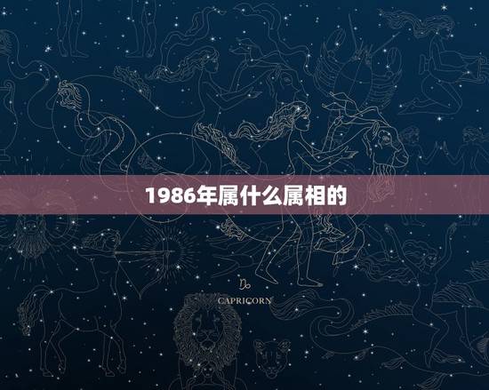 1986年属什么属相的，1986年属虎和什么属相最配