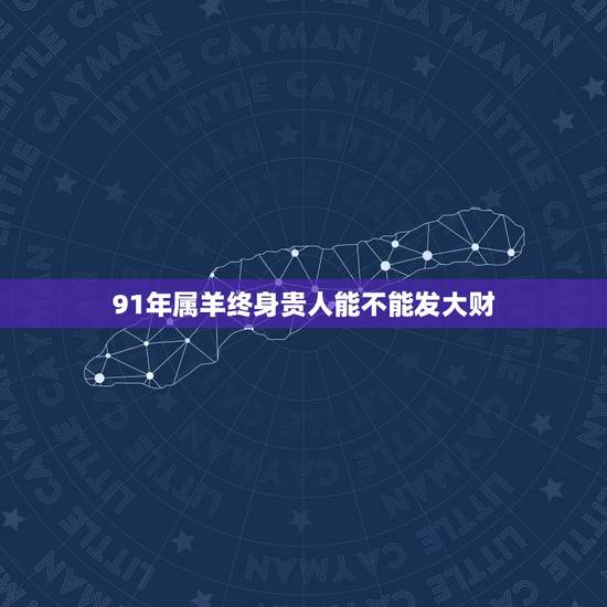 91年属羊终身贵人能不能发大财，1991年属羊男命中贵人