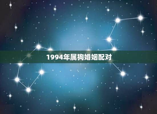 1994年属狗婚姻配对，1994男属狗的和什么属相最配