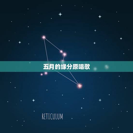 五月的缘分原唱歌，五月的《缘分》歌词！谢谢