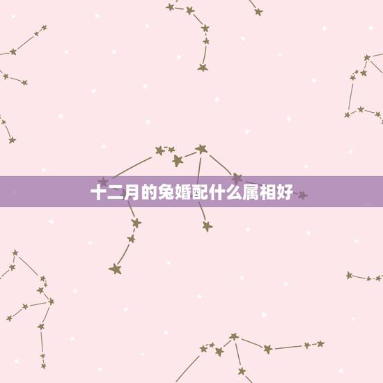 十二月的兔婚配什么属相好,属兔的和什么属相相配才好呢 十二月的兔婚配什么属相好,属兔的和什么属相相配才好呢