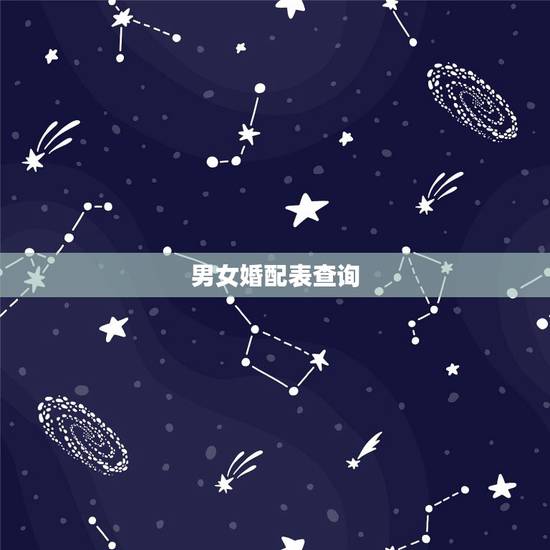 男女婚配表查询，属相婚配男女