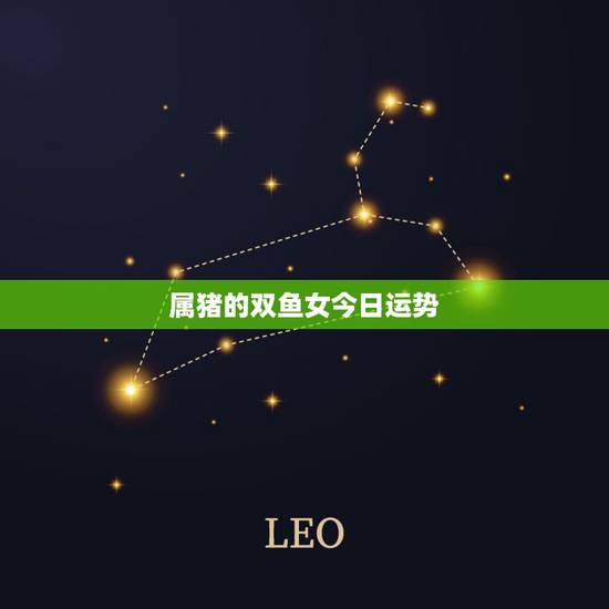 属猪的双鱼女今日运势，属猪双鱼座08年的运势
