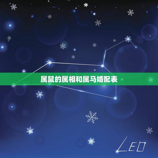 属鼠的属相和属马婚配表，属鼠的属相婚配表，属鼠和什么属相最配
