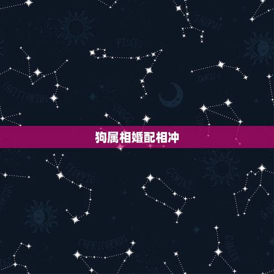 狗属相婚配相冲，狗跟什么相冲