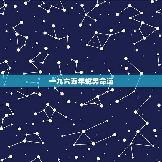 一九六五年蛇男命运，一九六五年属蛇的命运