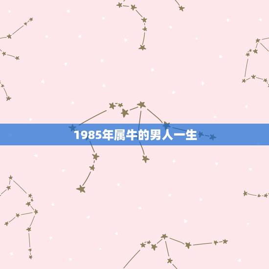 1985年属牛的男人一生，85年男属牛的一生的婚姻怎么样