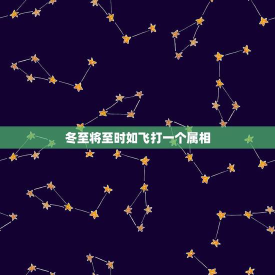 冬至将至时如飞打一个属相，浓似苔绵含本四，大雪冬至迎接年。 说的是生肖