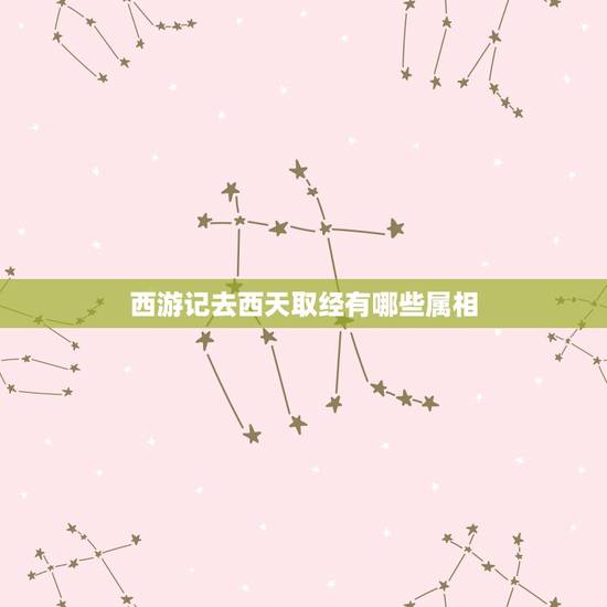 西游记去西天取经有哪些属相，西游记里的生肖有那几个？