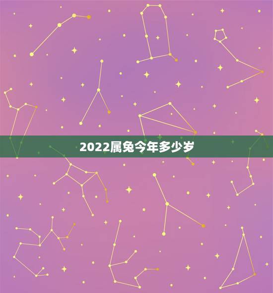 2022属兔今年多少岁，属马今年多大岁数