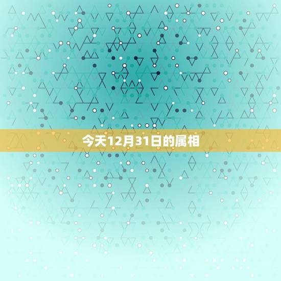 今天12月31日的属相，今天是什么属相