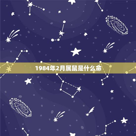 1984年2月属鼠是什么命，属鼠1984年三月出生的命运