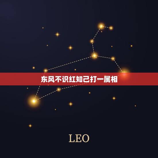 东风不识红知己打一属相，东风不识红知己。是什么生肖，