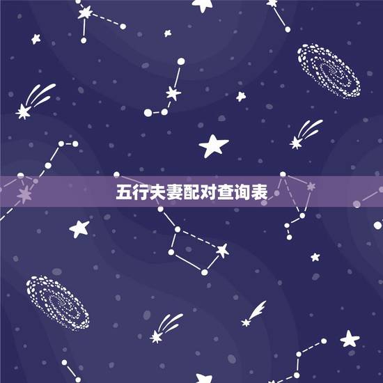 五行夫妻配对查询表,夫妻五行属性查询 五行夫妻配对查询表,夫妻五行属性查询