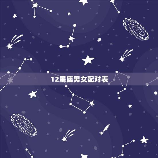 12星座男女配对表 最不适合做老婆的星座 12星座男女配对表 最不适合做老婆的星座