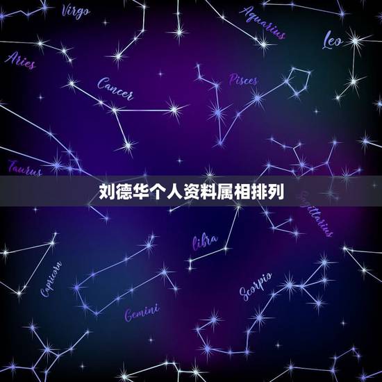 刘德华个人资料属相排列,演员刘德华属什么属相? 刘德华个人资料属相排列,演员刘德华属什么属相?