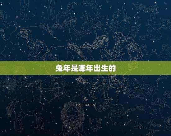 兔年是哪年出生的,兔年出生的人 兔年是哪年出生的,兔年出生的人